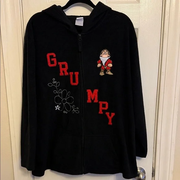 Disney Black and Red Grumpy Hoodie - Picture 1 of 11